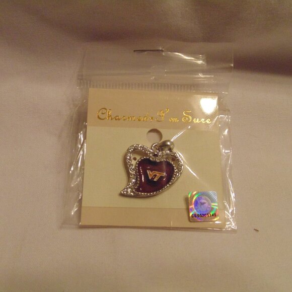 Charmed I'm Sure Virginia Tech necklace, 18" silver - Picture 1 of 3